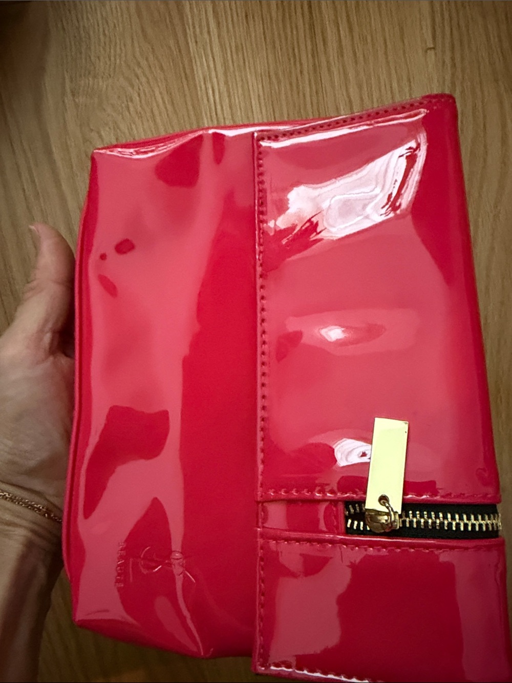Ysl Patent Leather Fold-Over Clutch in Hot Pink - Picture 6 of 6
